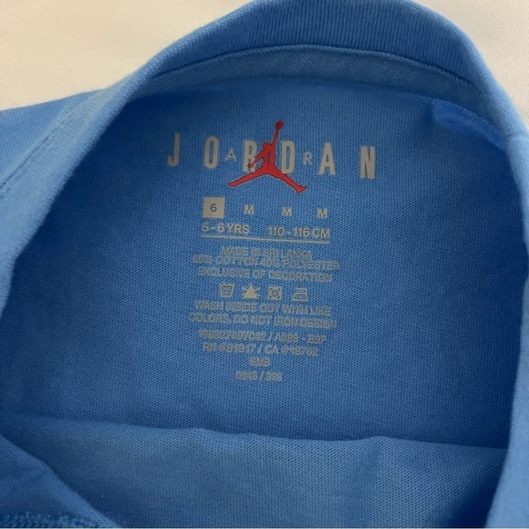 Nike Air Jordan 6 Retro University Blue PS Youth Sz 13c Sz 6 Jordan 23 Shirt EUC - Picture 9 of 12